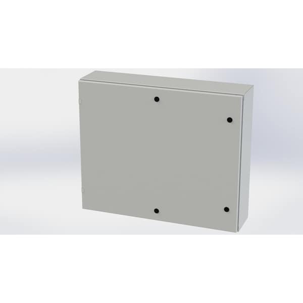 1/4 Turn Latch Electrical Enclosures, 30 in H, 8 in D, 36 in W, NEMA 3R, 4, 12, 13, Carbon Steel